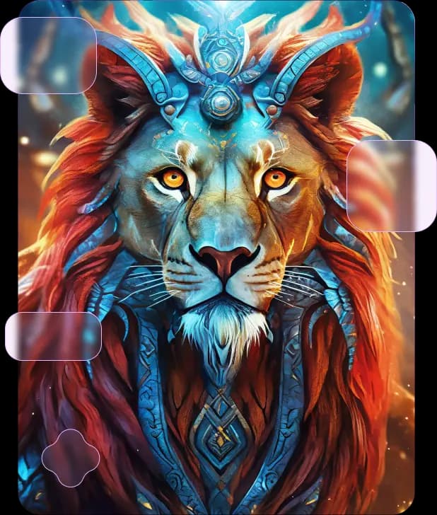 Stylized lion