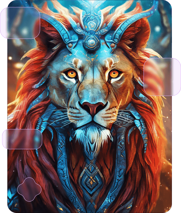Stylized lion